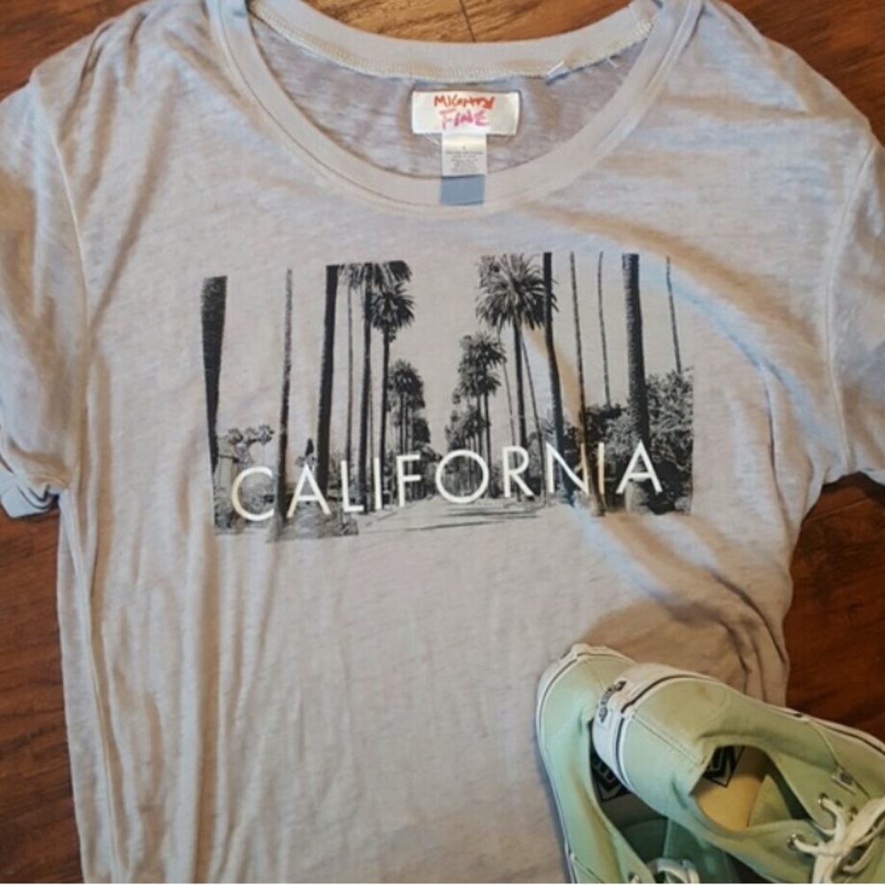 Sheer California Palm Tree Graphic Tee